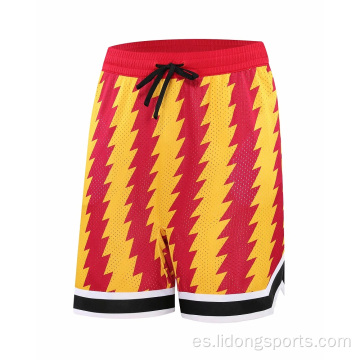 Nuevos pantalones cortos de baloncesto para hombre de malla cortos para hombres corriendo